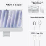 Apple iMac 24-inch with Retina 4.5K display, Nano-texture glass: M4 chip with 10‑core CPU and 10‑core GPU, 256GB SSD, 16GB - Silver