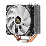 ANTEC A400i Ventilador Enfriador de CPU, Enchufe Universal, Ventilador RGB PWM Silencioso con Efecto de Luz de Neón de 120 mm, 1800 RPM, 4 Heatpipes de Cobre de Toque Directo, Soporte Intel LGA 1700 Incluido