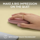 Logitech Pebble 2 M350s mouse Travel Ambidextrous RF Wireless + Bluetooth Optical 4000 DPI