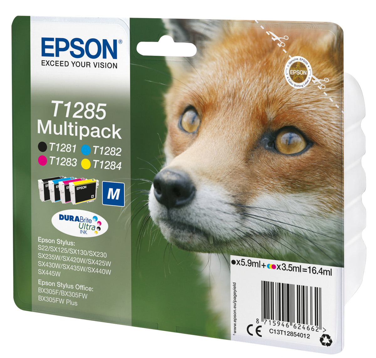 Epson Fox T1285 DURABrite Ultra Multipack 4-colours Ink