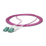 StarTech.com 5m (16ft) LC to LC (UPC) OM4 Multimode Fiber Optic Cable, Erika Violet, 50/125µm, 40G/100G, LOMMF/VCSEL, Uniboot Fiber Jumper Cord, OFNR Riser Rated