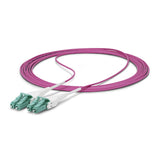 StarTech.com 50m (164ft) LC to LC (UPC) OM4 Multimode Fiber Optic Cable, Erika Violet, 50/125µm, 40G/100G, LOMMF/VCSEL, Uniboot Fiber Jumper Cord, OFNR Riser Rated
