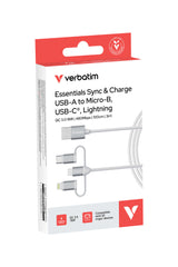 Verbatim Essentials 3-in-1 Sync & Charge Cable