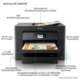 Epson Workforce WF-7830DTWF C11CH68401 Impresora de inyección de tinta, A3, Dúplex, Inalámbrica, Ethernet, Todo en Uno, Fax, Color