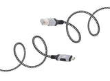 Manhattan USB-C to Gigabit (10/100/1000 Mbps) Network Ethernet RJ45 Cable, Length 2m, Multi-Gigabit Ethernet, Black/Silver, Three Year Warranty