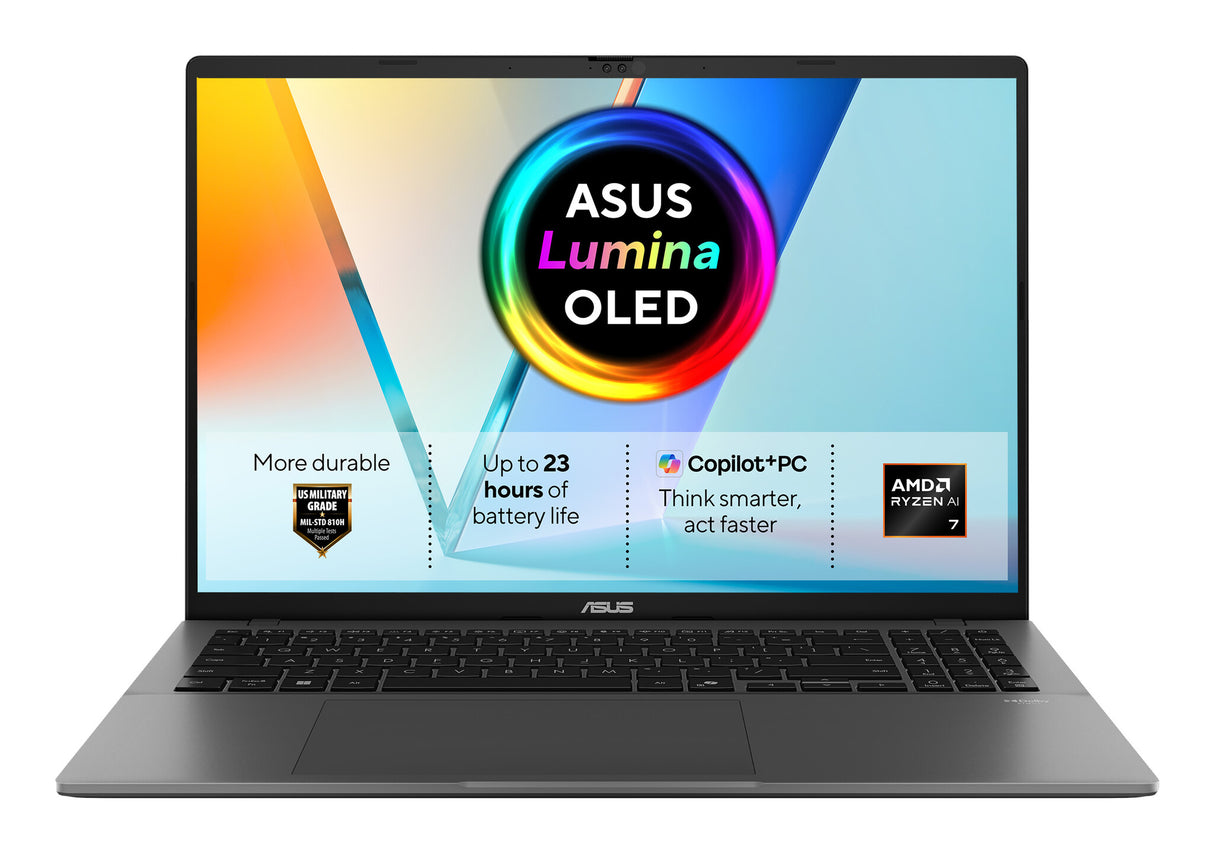 ASUS Vivobook S16 M3607GA-SH004W Copilot+ PC AMD Ryzen™ AI 7 445 Laptop 40.6 cm (16") WUXGA 32 GB DDR5-SDRAM 1 TB SSD Wi-Fi 6 (802.11ax) Windows 11 Home Grey
