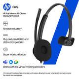 HP Poly Mission 425 Stereo USB Wired Headset Classic (Bulk)