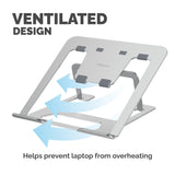 Fellowes Alumia Laptop Riser Portable Laptop Stand Max Size 15 inch Max Weight 5kg Silver