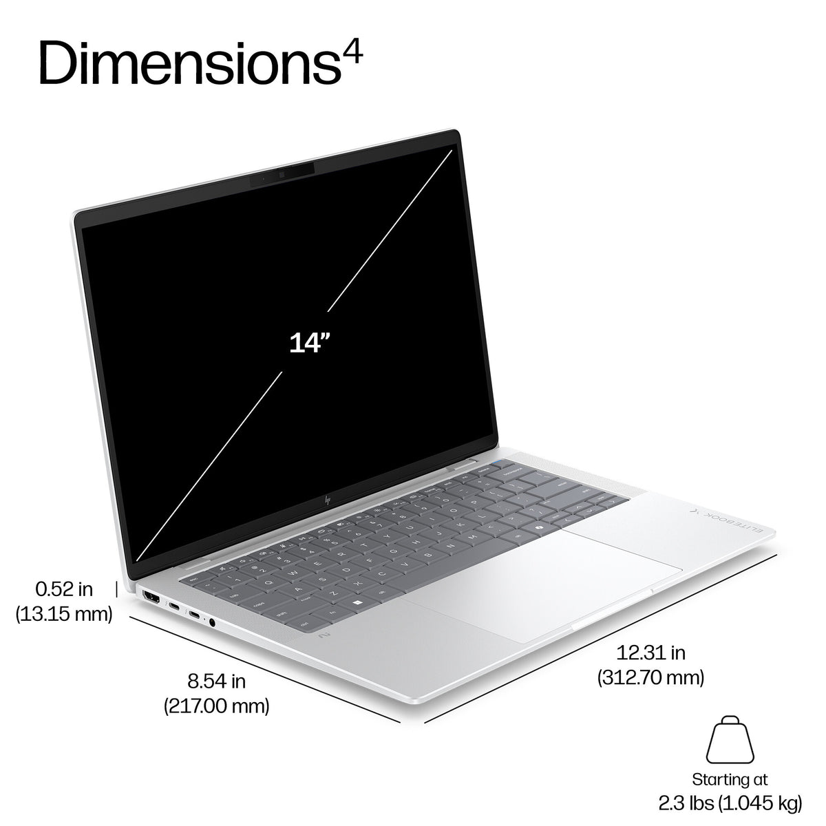HP EliteBook X G2q 14 inch Notebook Next Gen AI PC Wolf Pro Security Edition Copilot+ PC Laptop 35.6 cm (14") 3K 32 GB LPDDR5x-SDRAM 512 GB SSD Wi-Fi 7 (802.11be) Windows 11 Pro Blue
