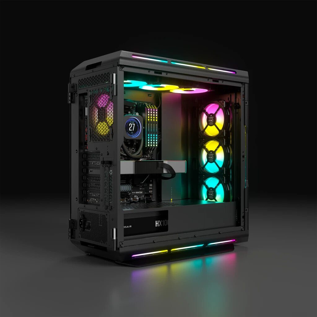 Bloc d'alimentation Corsair 1000 W HX1000i V2, ventilateur dynamique fluide, entièrement modulaire, bruit ultra faible, 80+ Platinum, ATX 3.0, PCIe 5.0
