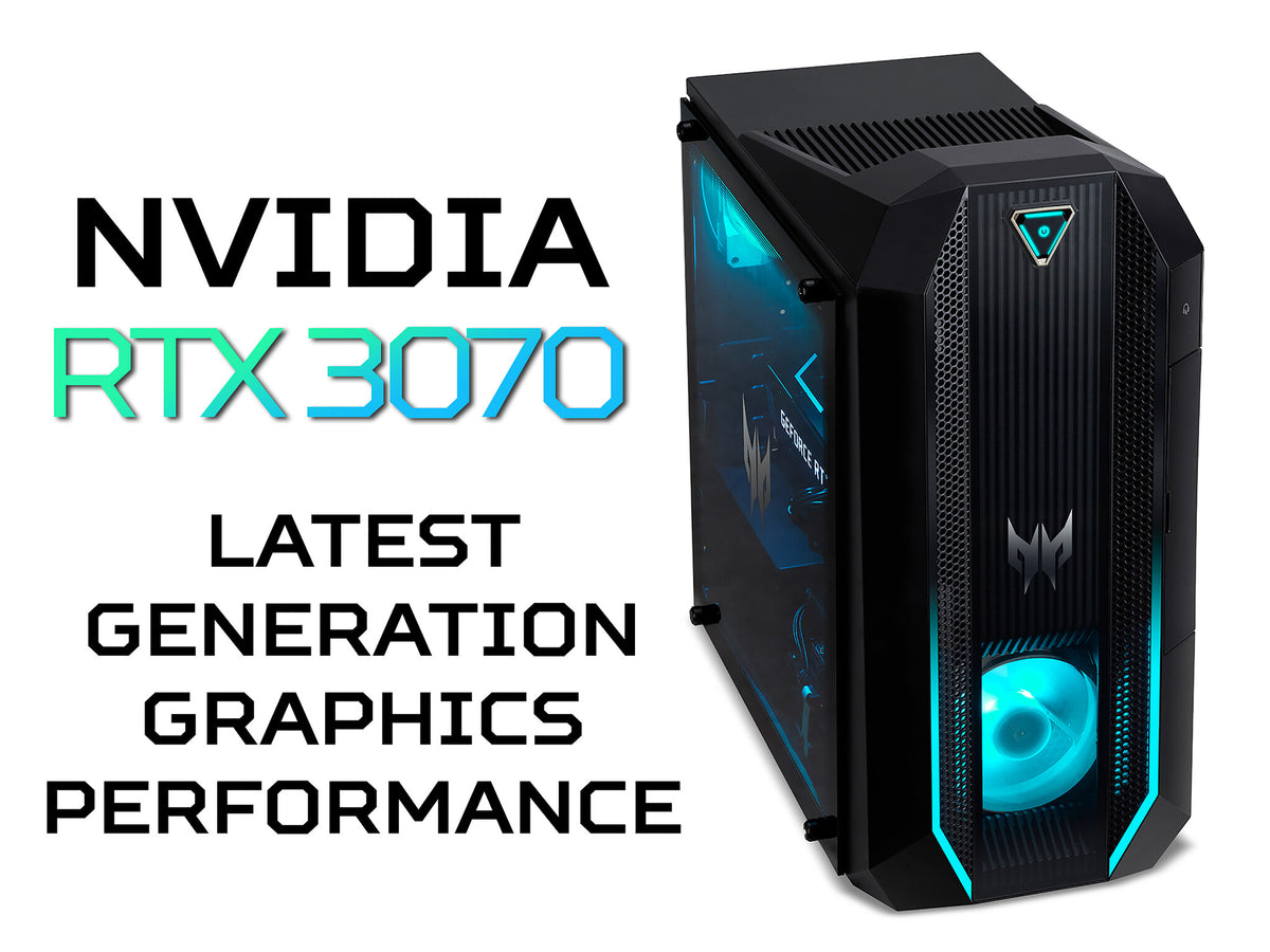 Acer Predator Orion 3000 PO3-630 Gaming PC - (Intel Core i7-11700F, 16GB, 1TB HDD and 512GB SSD, NVIDIA RTX 3070, USB Keyboard and Mouse, Windows 10, Black)