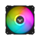 Asus TUF Gaming TF120 ARGB Ventilador de caja PWM de 12 cm, rodamiento dinámico fluido, matriz de LED de doble capa, hasta 1900 RPM