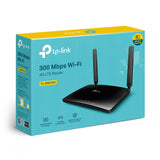 TP-LINK (TL-MR6400 V5) Routeur sans fil N 4G LTE 300 Mbps, emplacement pour carte SIM, 3 LAN, 1 LAN/WAN