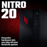 Acer NITRO 20 N20-101 Gaming Desktop - Intel Core 5-210H, 16GB, 512GB SSD, Nvidia GeForce RTX 5060, Windows 11, Black
