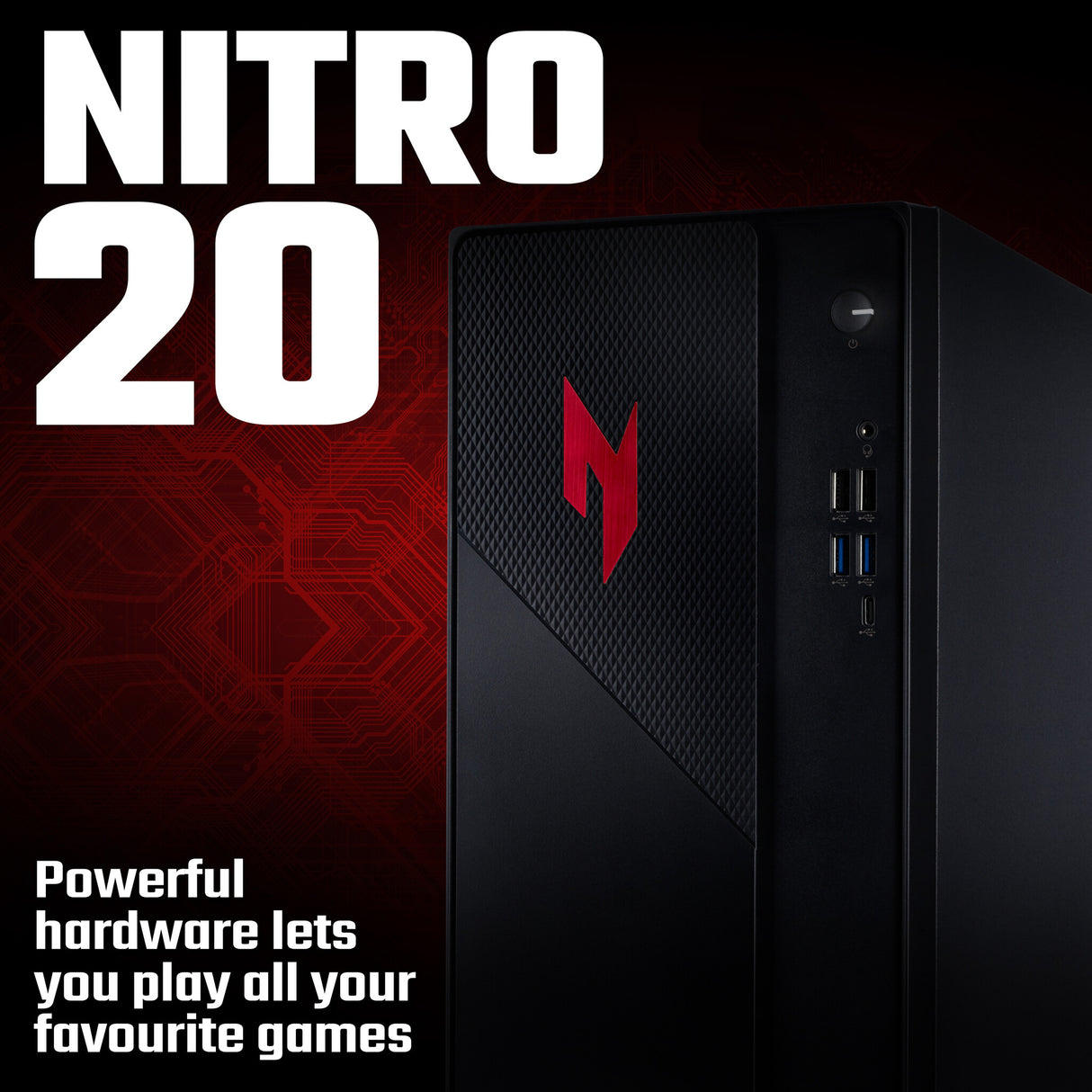 Acer Nitro N20-101 Gaming Desktop - Intel Core 5-210H, 16GB, 512GB SSD, Nvidia GeForce RTX 5050, Windows 11, Black