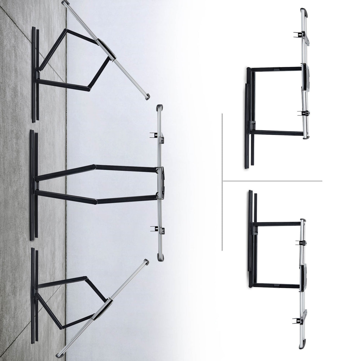 StarTech.com Ultra-Slim Articulating TV Wall Mount for up to 65-inch and 99lb/45kg Flat Screens, VESA 600x400, TAA-Compliant Low-Profile Bracket