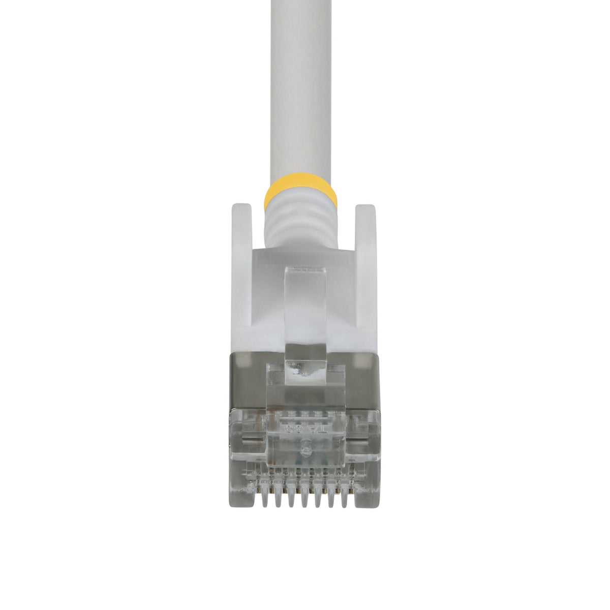 StarTech.com 50cm White Ultra Slim Cat6A Ethernet Cable, Snagless, FTP, Pure Bare Copper Wire, 34AWG Slim RJ45 Network Patch Cord, Individually Tested