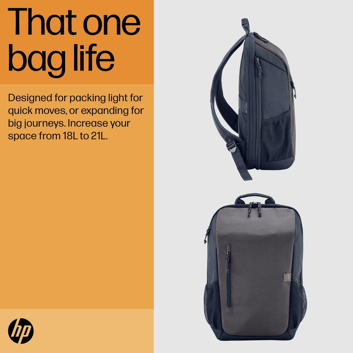 HP Travel 18 Liter 15.6 Iron Grey Laptop Backpack