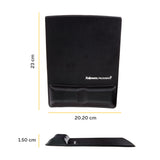 Fellowes Mouse Mat Wrist Support - Health-V Mouse Pad with Antibacterial Protection - Ergonomic Mouse Mat for Computer, Laptop, Home Office Use - Black
