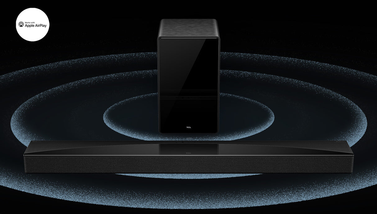 TCL Q75H Q Class 5.1.2 Channel Sound Bar with Dolby Atmos, Ray Danz Technology, and Wireless Subwoofwer