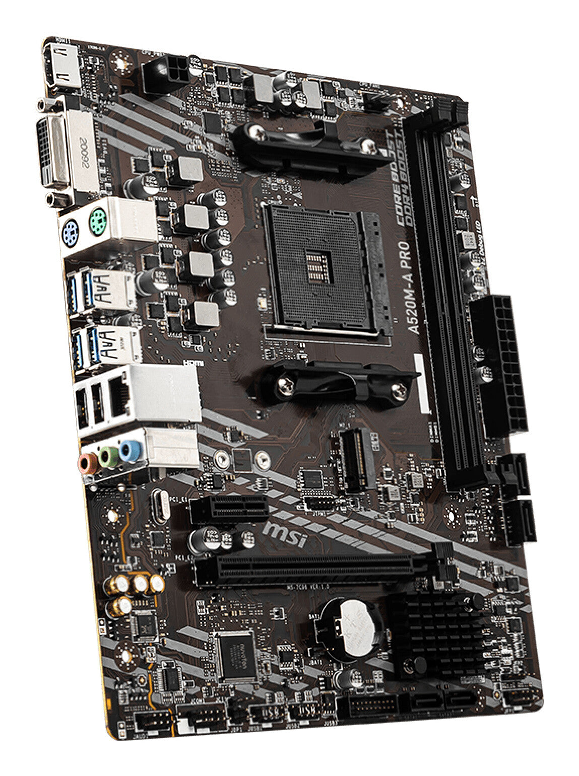 MSI A520M-A PRO motherboard AMD A520 Socket AM4 micro ATX