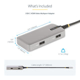 StarTech.com USB-C Multiport Adapter - 4K 60Hz HDMI - HDR - 2-Port 5Gbps USB 3.0 Hub - 100W Power Delivery Pass-Through - GbE - Works with Chromebook certified - Windows/macOS