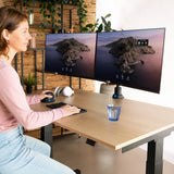 R-Go Tools Monitor arm R-Go Caparo Dual, for two monitors, adjustable with gas spring, 3-9 kg load capacity, 100% circular, black