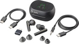 POLY Voyager Free 60+ UC Carbon Black Earbuds +BT700 USB-C Adapter +Touchscreen Charge Case