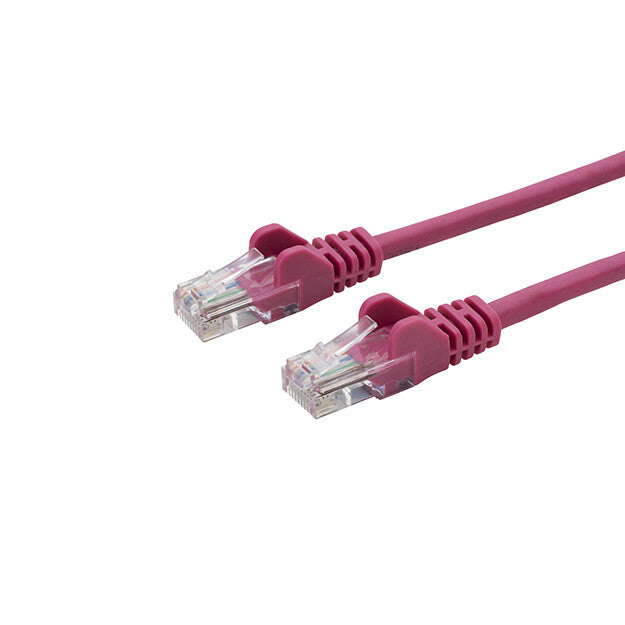 connektgear 2m RJ45 CAT5e UTP Stranded Flush Moulded Network Cable - 24AWG - Pink