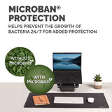 Fellowes Computer Desk Mat with Non-Slip Base Breyta Desk Mat with Antibacterial Protection Black