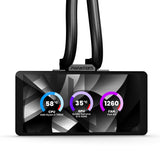 Phanteks Glacier One 360M25 LCD Processor All-in-one liquid cooler 12 cm Black 1 pc(s)