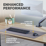 Fellowes Computer Desk Mat with Non-Slip Base Breyta Desk Mat with Antibacterial Protection Grey