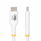 StarTech.com 2m White USB-C Charging Cable, USB-IF Certified USB C Cable, 240W PD EPR, USB 2.0 Type-C Laptop Charger Cord, USB-C Data Transfer Cable, TPE Jacket