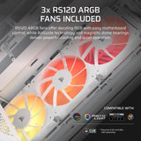 Corsair Midi Tower 3200D RS ARGB PC Case White