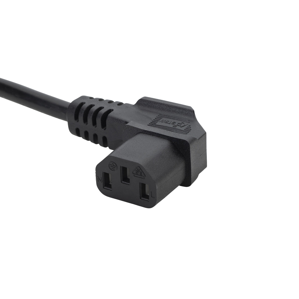 connektgear 3m UK Mains Power Cable - UK Plug to Right Angled C13 Socket