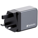 Verbatim GNC-65 GaN Charger 65W with 2 x USB-C PD 65W / 1 x USB-A QC 3.0 (EU/UK/US)