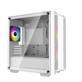 DeepCool CC360 ARGB WH White Mini Tower Chassis w/ Tempered