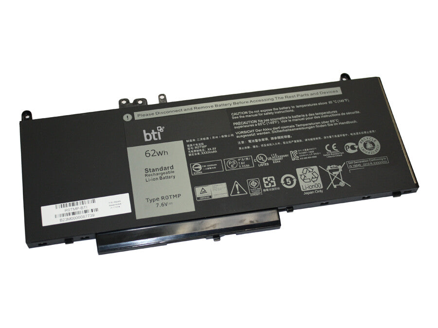 BTI CN-0FDX0T compatible 62Wh 4-cell battery for DELL LATITUDE E5550 LATITUDE E5450