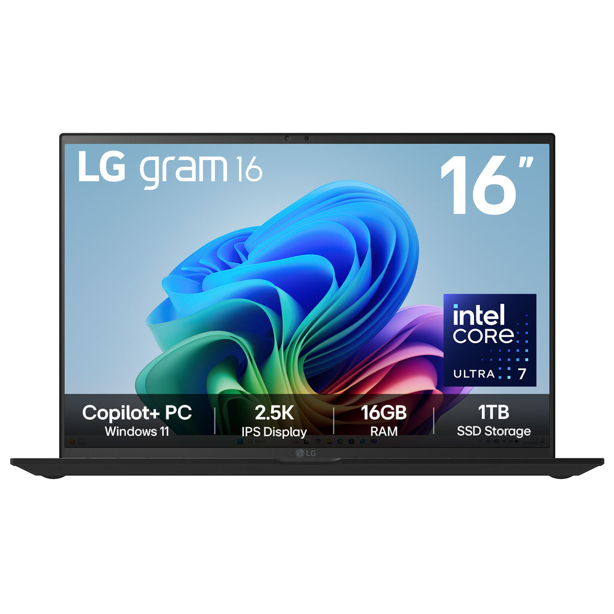 LG Gram 16Z90TL-G 16" Hybrid AI Copilot+ Laptop - Intel® Core™ Ultra 7 256V, 1TB SSD, 16 GB RAM - Black - [2025]