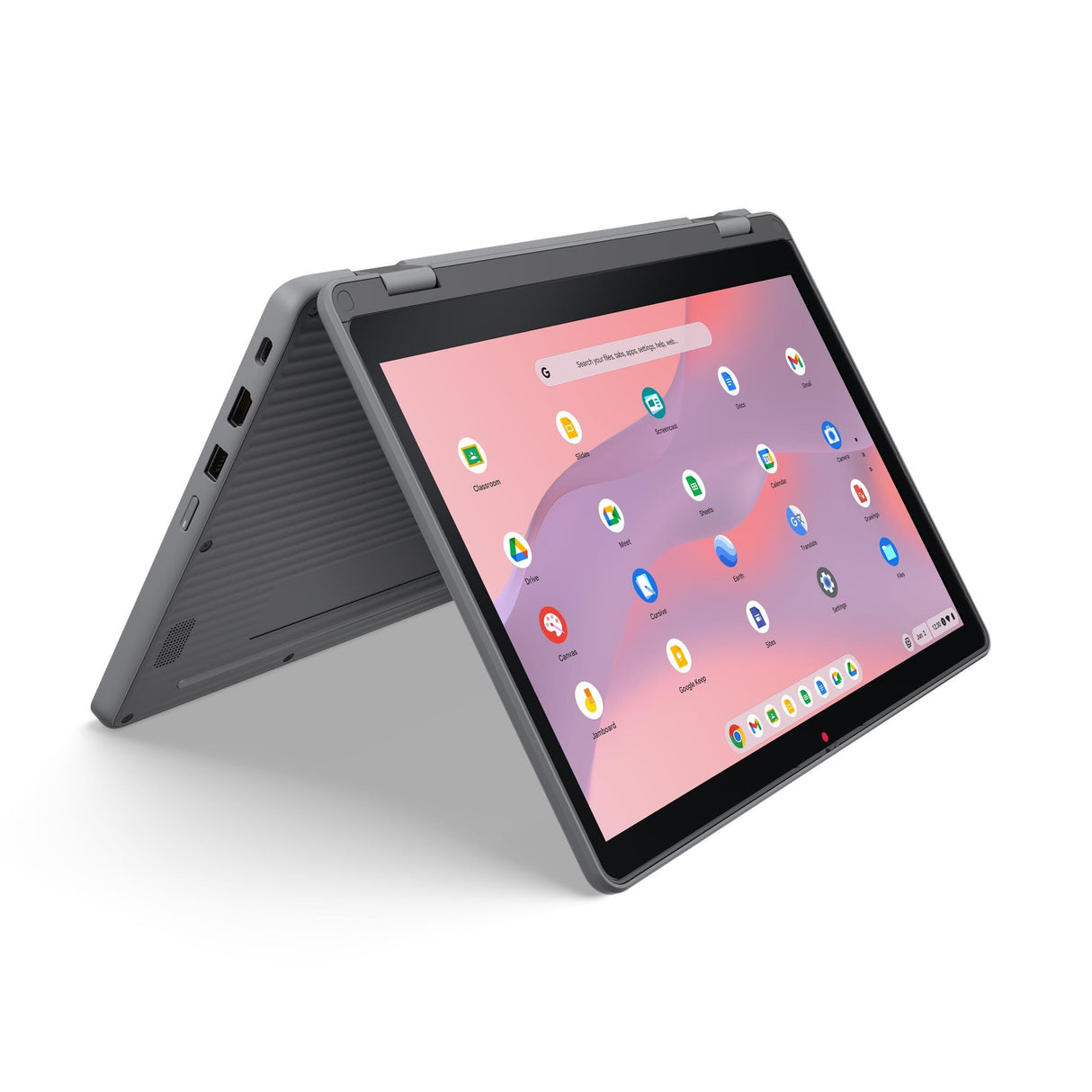 Lenovo Chrome 500e 2in1 G5 M89 MediaTek Kompanio 540 Chromebook 31 cm (12.2") Touchscreen WUXGA 8 GB 64 GB UFS Wi-Fi 6E (802.11ax) ChromeOS Grey English
