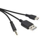 connektgear HP532 Triple Connector Headset with Boom Mic USB Type A & C & 3.5mm - Black