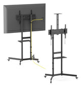 Manhattan Trolley Mount Stand for TV & Monitors, For screens 37" to 70", VESA compatibility: all between 200x200 to 600x400mm - check the dimensions of the four mounting holes on back of screen to ensure it fits, Max 70kg, Black, LFD, Bracket, Lifetime Wa