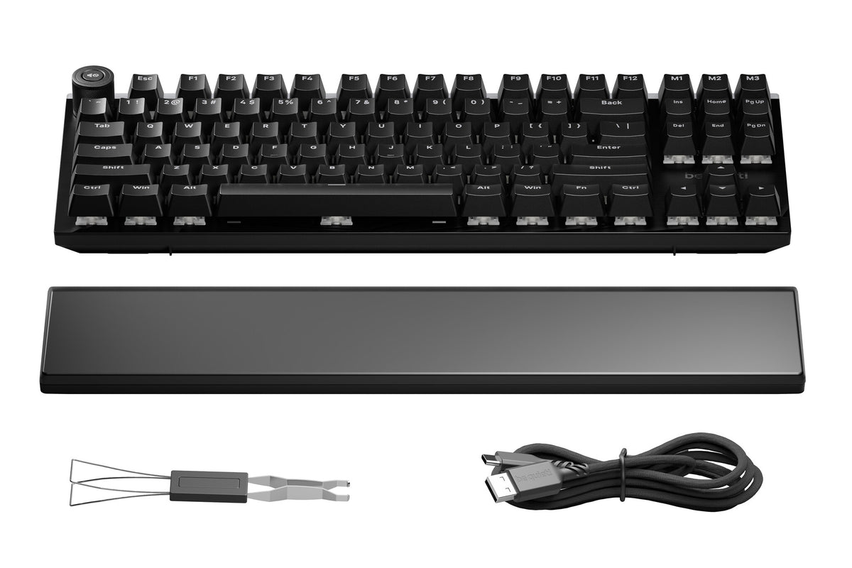 be quiet! Light Mount TKL UK - Silent Tactile keyboard Gaming USB QWERTY UK English Black