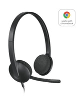 Auriculares estéreo Logitech H340 USB Plug-and-Play con micrófono con cancelación de ruido