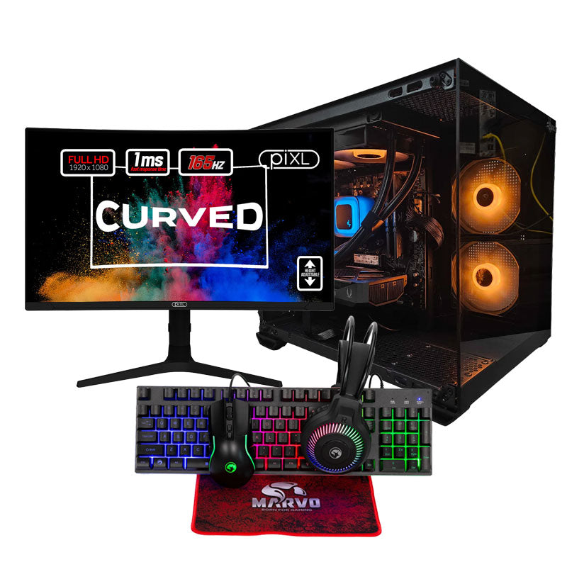 DCG Genesis - Ryzen 9 5900XT, 32GB DDR4, RTX 5060 Ti 16GB, 1TB SSD, 27" 165Hz Monitor Gaming PC Bundle