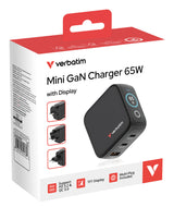 Verbatim Mini GaN Charger 65W with Display