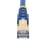 StarTech.com 0.50m CAT6a Ethernet Cable - 10 Gigabit Shielded Snagless RJ45 100W PoE Patch Cord - 10GbE STP Network Cable w/Strain Relief - Blue Fluke Tested/Wiring is UL Certified/TIA