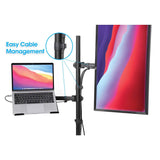 Manhattan Desk Mount for Monitors & Laptop Combo (Full Motion), For screens: 10-27", Laptop up to 17", Clamp Assembly, VESA compatability: 75x75 and 100x100mm - check the dimensions of the four mounting holes on back of screen to ensure it fits, Max 8kg,