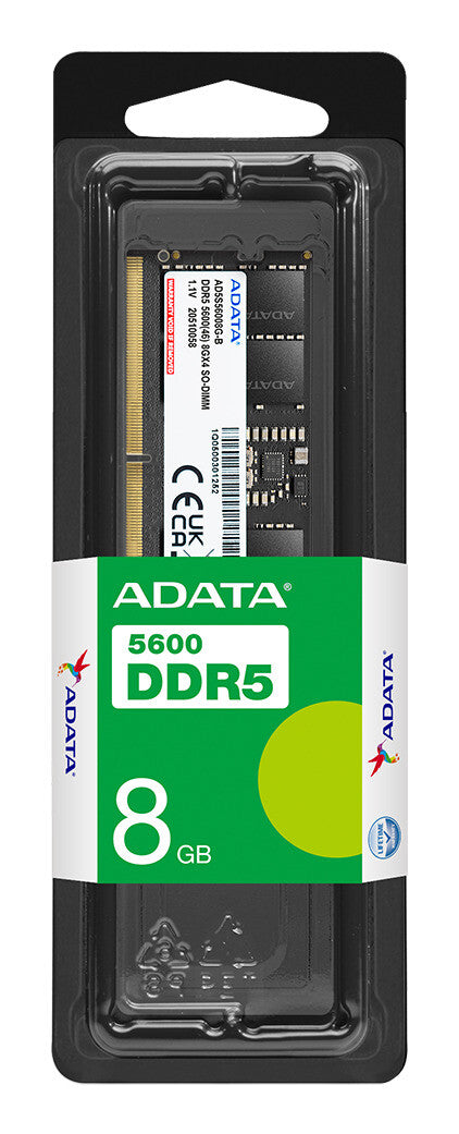 ADATA AD5U56008G-B memory module 8 GB 1 x 8 GB DDR5 288-pin DIMM