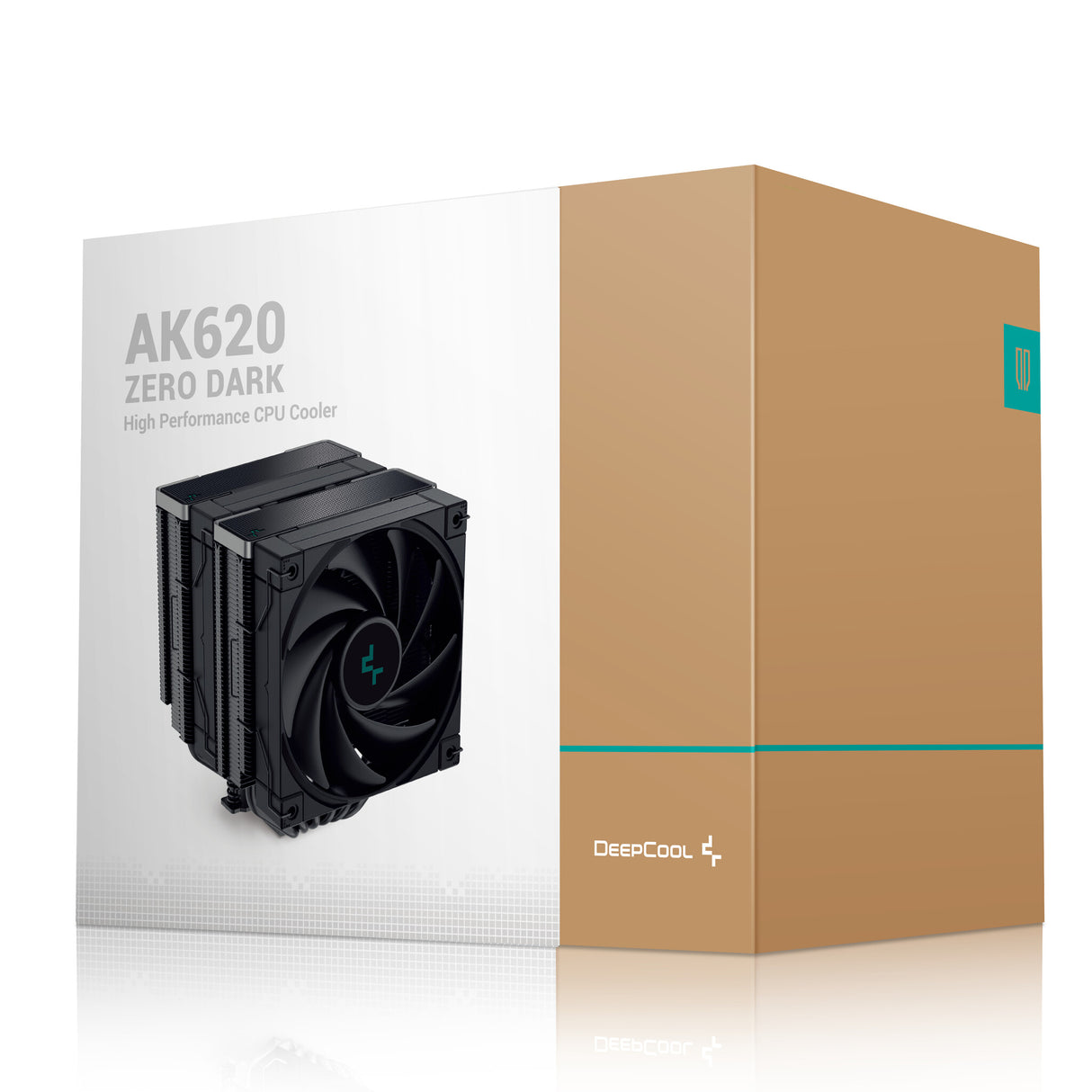 Refroidisseur de processeur DeepCool AK620 ZERO DARK, ventilateur 2x120 mm, 1850 tr/min, 68,99 CFM, PWM, ailettes en aluminium, caloducs en cuivre, Intel/AMD